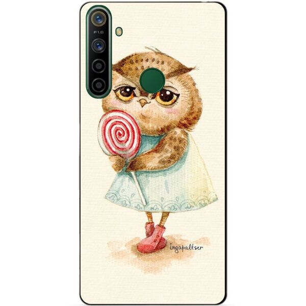 

Силиконовый чехол бампер Candy для Realme 5i с рисунком Сова с леденцом