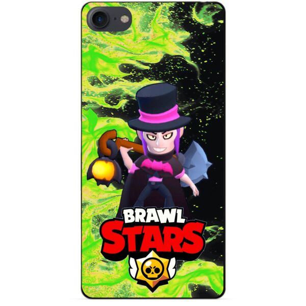 

Силиконовый бампер чехол Candy для Iphone 8 с Героем Brawl Stars Мортис