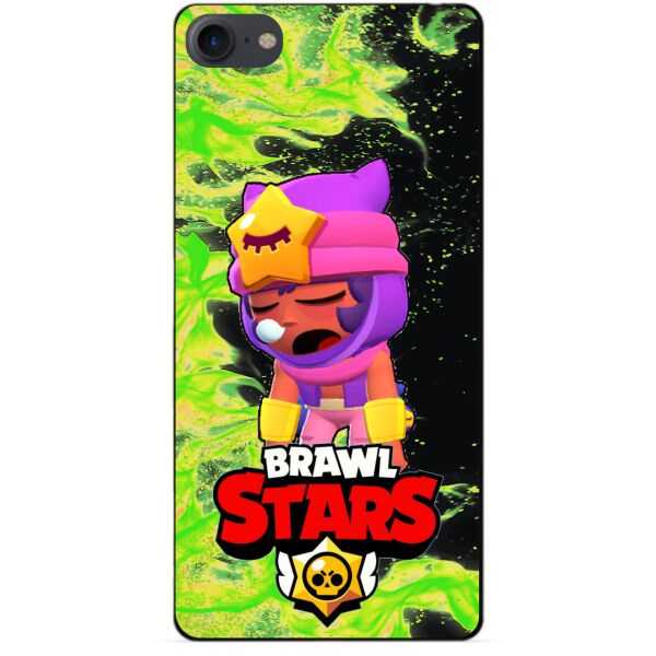 

Силиконовый бампер чехол Candy для Iphone 8 с Героем Brawl Stars Сэнди