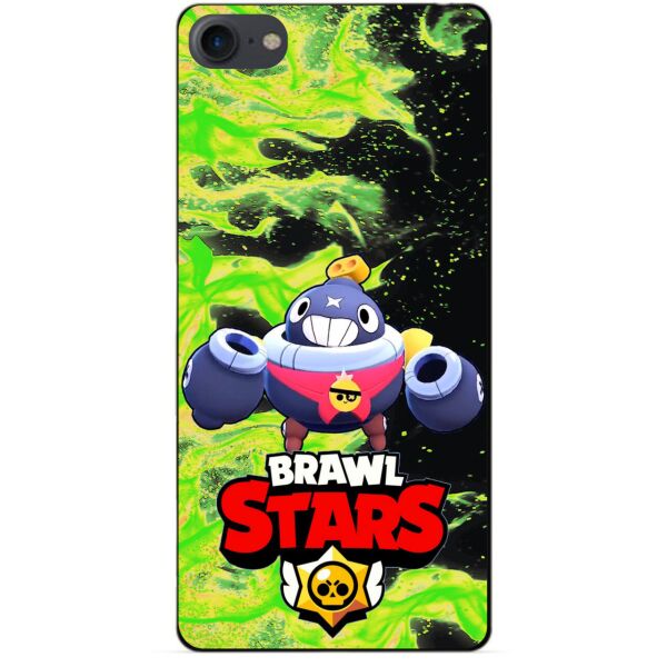 

Силиконовый бампер чехол Candy для Iphone 8 с Героем Brawl Stars Тик