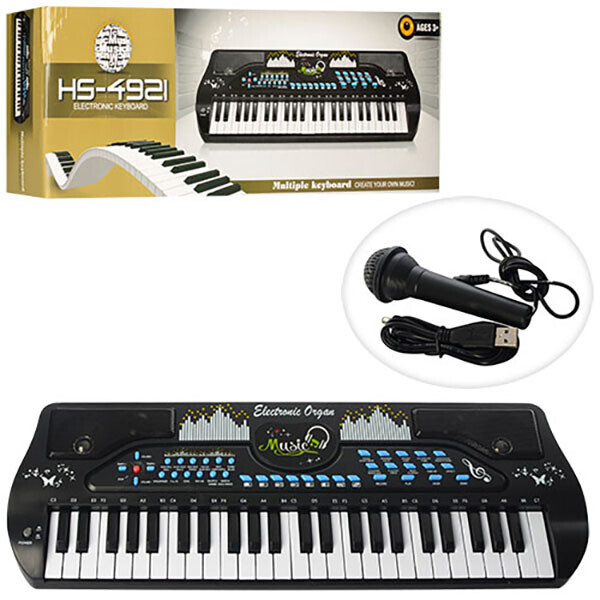 

Синтезатор HongShun 49 клавиш, микрофон, USB HS4921 (6952000332381)