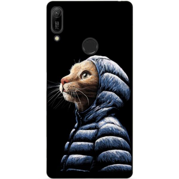 

Чехол силиконовый бампер Candy для Huawei Y6 Pro 2019 Кот в куртке