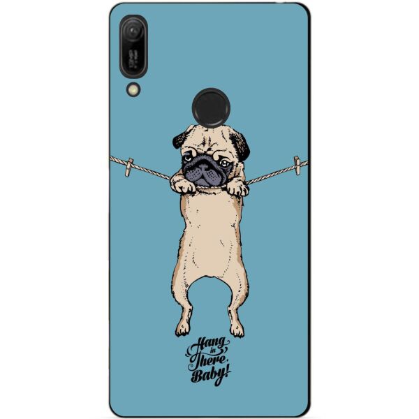 

Чехол силиконовый бампер Candy для Huawei Y6 Pro 2019 Мопс на веревочке
