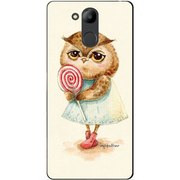 

Силиконовый чехол Candy для Huawei Honor 6с Pro с рисунком Сова с конфетой