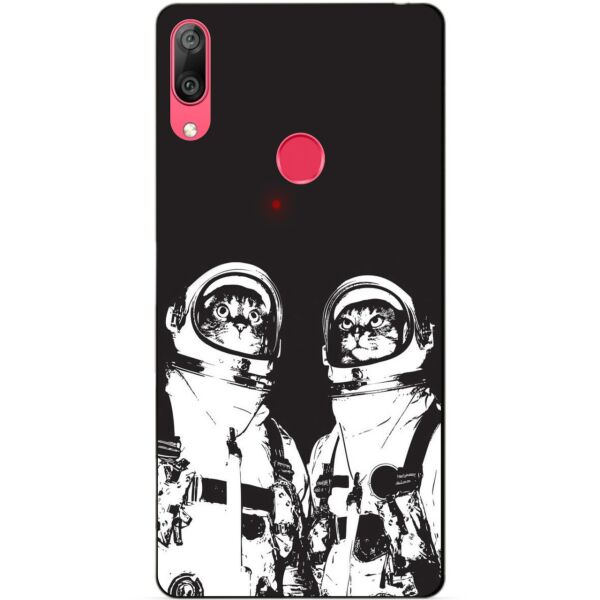 

Чехол силиконовый бампер Candy для Huawei Y7 2019 Коты астронавты