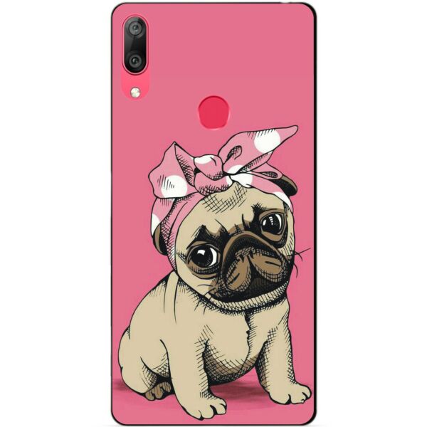 

Чехол силиконовый бампер Candy для Huawei Y7 2019 Мопсик
