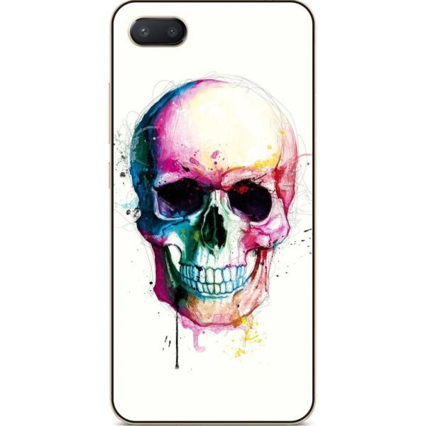 

Чехол силиконовый бампер Candy для Iphone 6 Plus с рисунком Акварельный череп