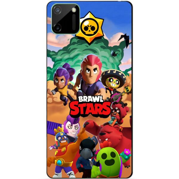 

Силиконовый чехол бампер Candy для Realme C11 с рисунком Бравл Старс