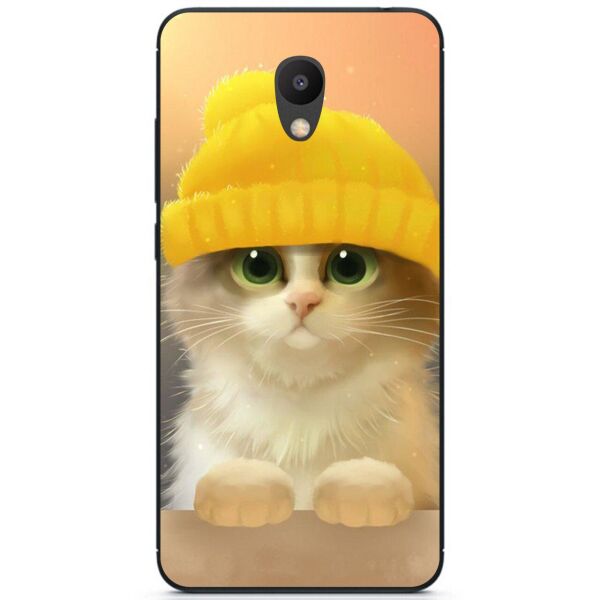 

Чехол силиконовый бампер Candy для Meizu M5 с рисунком Котик в шапке