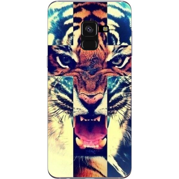 

Чехол силиконовый бампер Candy для Samsung A8 Galaxy A530 Животные Тигр в кресте