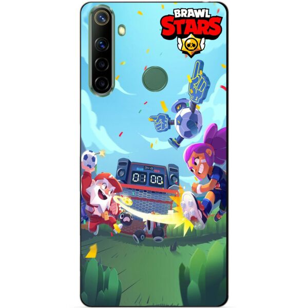

Силиконовый чехол бампер Candy для Realme Q с рисунком Бравл Старс Броулбол копия