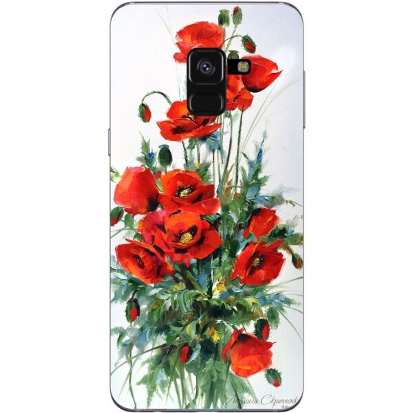 

Чехол силиконовый бампер Candy для Samsung A8 Galaxy A530 Цветы Маки