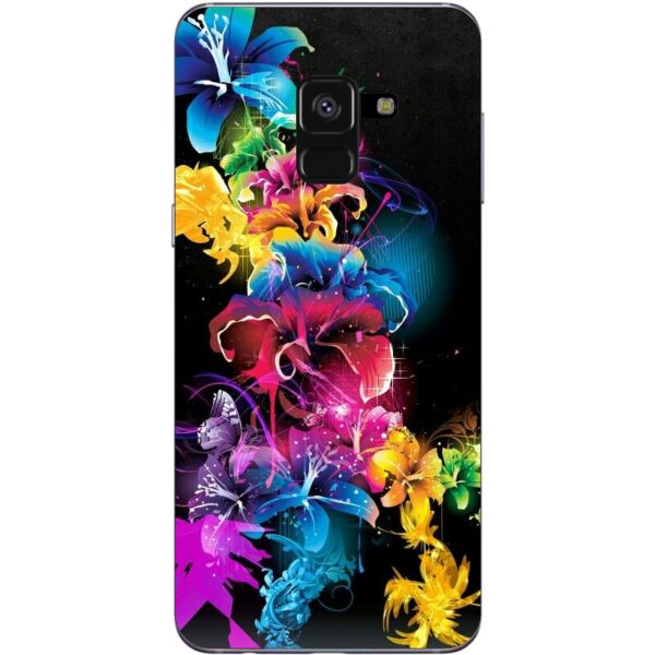 

Чехол силиконовый бампер Candy для Samsung A8 Galaxy A530 Цветы Неоновые лилии