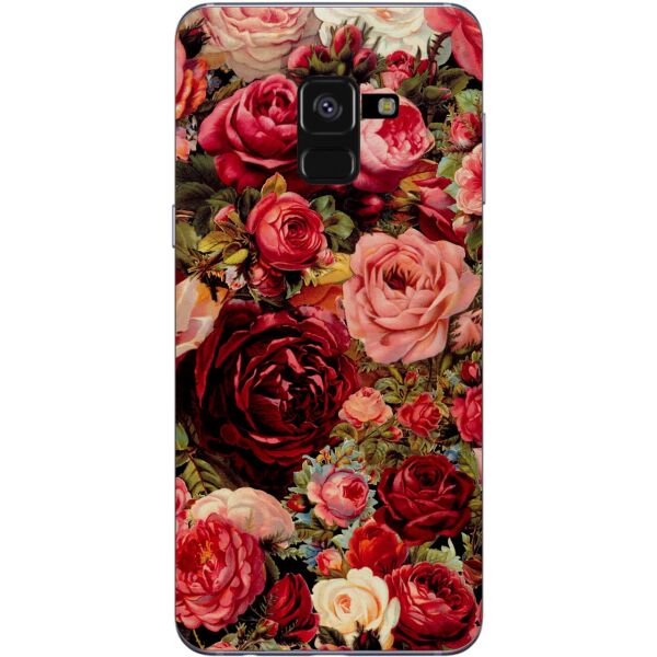 

Чехол силиконовый бампер Candy для Samsung A8 Galaxy A530 Цветы Пионы