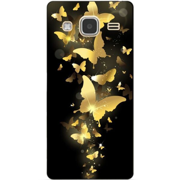 

Чехол силиконовый бампер Candy для Samsung Galaxy J3 J300 с рисунком Золотые бабочки