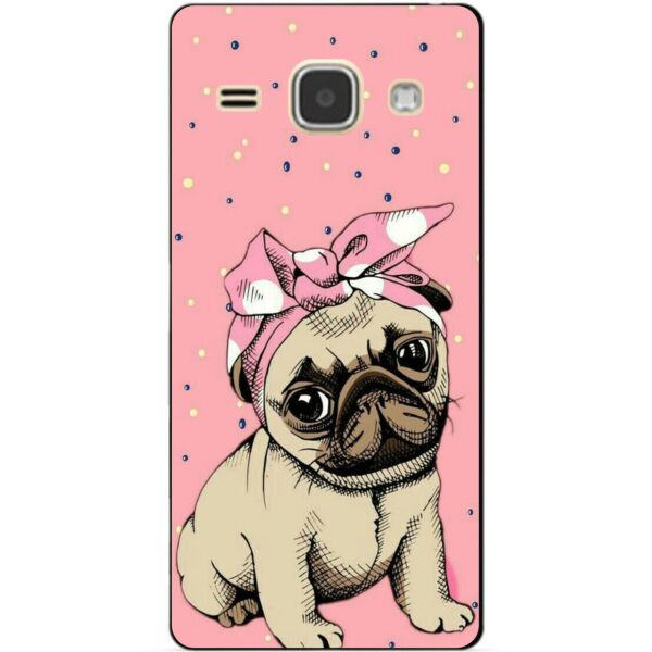 

Чехол силиконовый бампер Candy для Samsung J120 Galaxy J1-2016 с рисунком Мопс