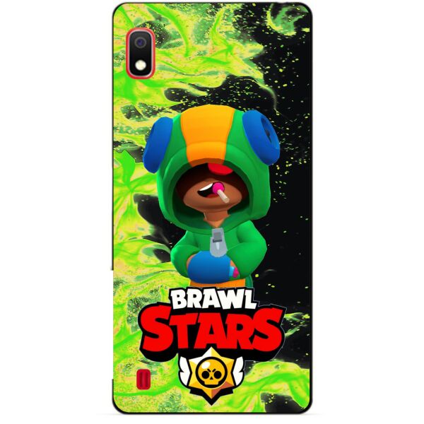 

Силиконовый чехол бампер Candy для Samsung A20 2019 Galaxy A205f с Героем Brawl Stars Леон