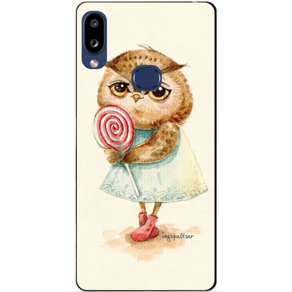 

Силиконовый чехол бампер Candy для Samsung A10s с рисунком Сова с леденцом