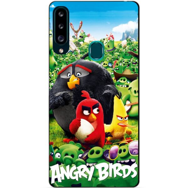 

Силиконовый чехол бампер Candy для Samsung A20s с рисунком Angry Birds Свиньи
