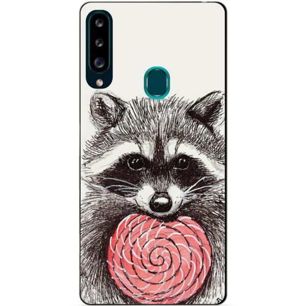 

Силиконовый чехол бампер Candy для Samsung A20s с рисунком Енот