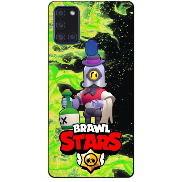 

Силиконовый чехол бампер Candy для Samsung A21s с Героем Brawl Stars Барли