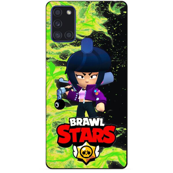 

Силиконовый чехол бампер Candy для Samsung A21s с Героем Brawl Stars Биби
