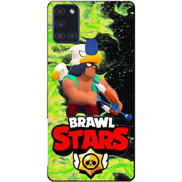 

Силиконовый чехол бампер Candy для Samsung A21s с Героем Brawl Stars Бо