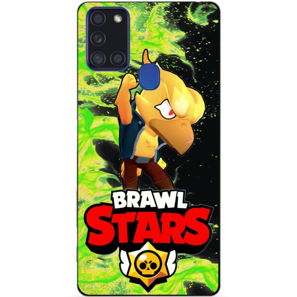 

Силиконовый чехол бампер Candy для Samsung A21s с Героем Brawl Stars Ворон Феникс