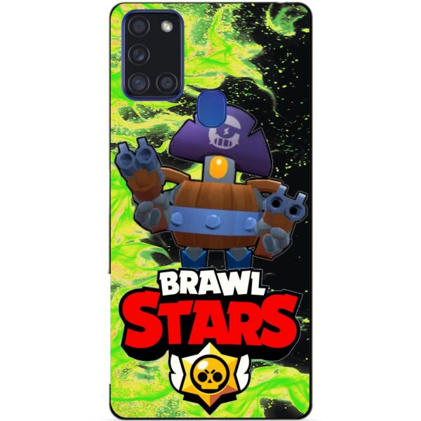 

Силиконовый чехол бампер Candy для Samsung A21s с Героем Brawl Stars Деррил