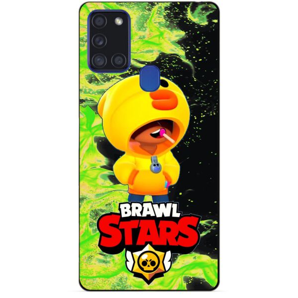 

Силиконовый чехол бампер Candy для Samsung A21s с Героем Brawl Stars Леон утка
