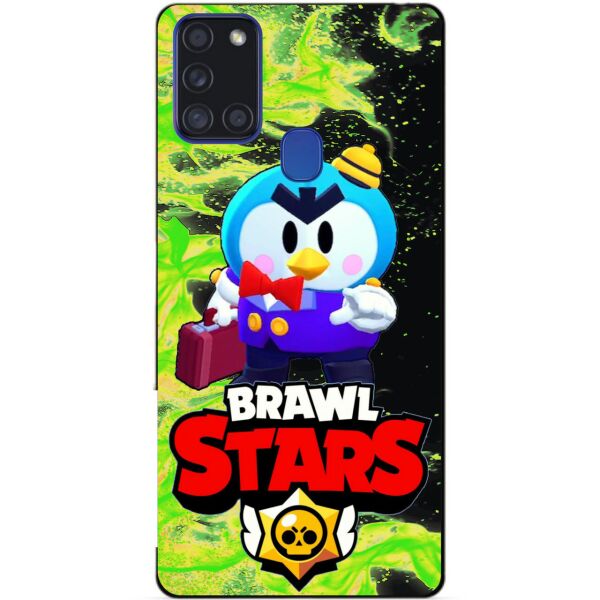 

Силиконовый чехол бампер Candy для Samsung A21s с Героем Brawl Stars Мистер П.
