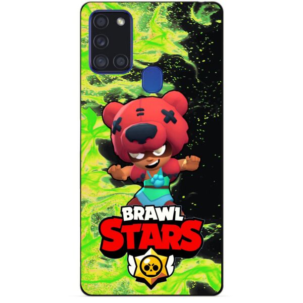 

Силиконовый чехол бампер Candy для Samsung A21s с Героем Brawl Stars Нита
