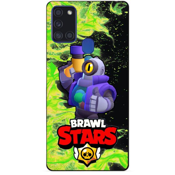 

Силиконовый чехол бампер Candy для Samsung A21s с Героем Brawl Stars Рико