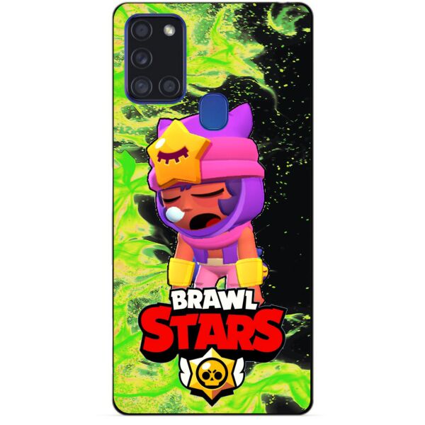 

Силиконовый чехол бампер Candy для Samsung A21s с Героем Brawl Stars Сэнди