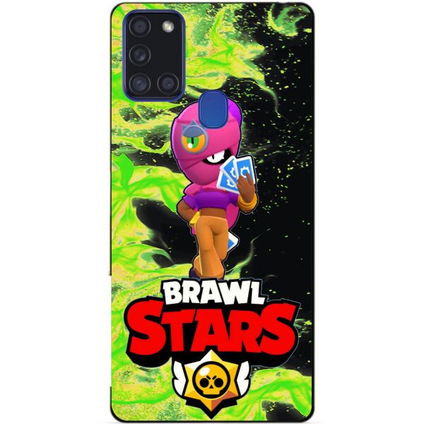 

Силиконовый чехол бампер Candy для Samsung A21s с Героем Brawl Stars Тара