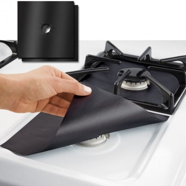 

Антипригарный коврик для плиты Reusable protector 27 х 27 см Черный