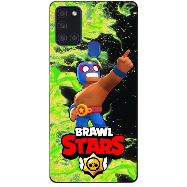 

Силиконовый чехол бампер Candy для Samsung A21s с Героем Brawl Stars Эль Примо