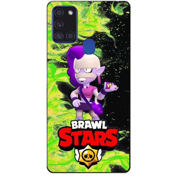 

Силиконовый чехол бампер Candy для Samsung A21s с Героем Brawl Stars Эмз