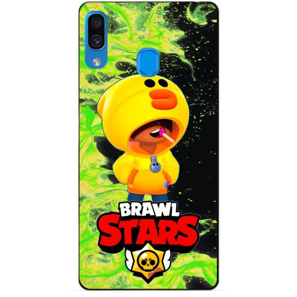 

Силиконовый чехол бампер Candy для Samsung A20 2019 Galaxy A205f с Героем Brawl Stars Леон утка