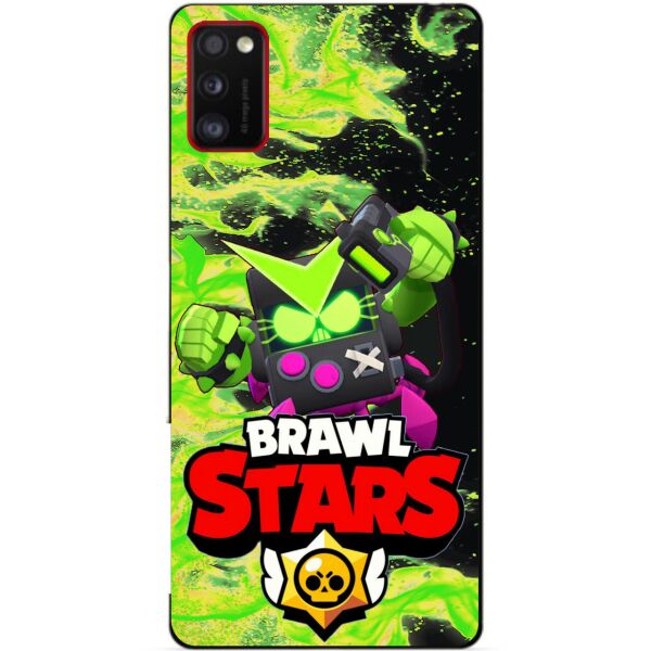 

Силиконовый чехол бампер Candy для Samsung A41 Galaxy A415f с Героем Brawl Stars Вирус Бит