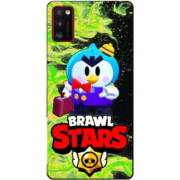 

Силиконовый чехол бампер Candy для Samsung A41 Galaxy A415f с Героем Brawl Stars Мистер П.