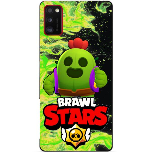 

Силиконовый чехол бампер Candy для Samsung A41 Galaxy A415f с Героем Brawl Stars Спайк