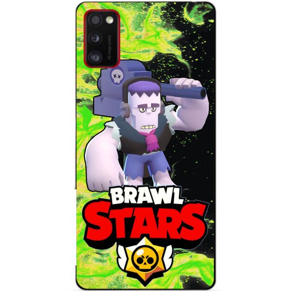 

Силиконовый чехол бампер Candy для Samsung A41 Galaxy A415f с Героем Brawl Stars Фрэнк
