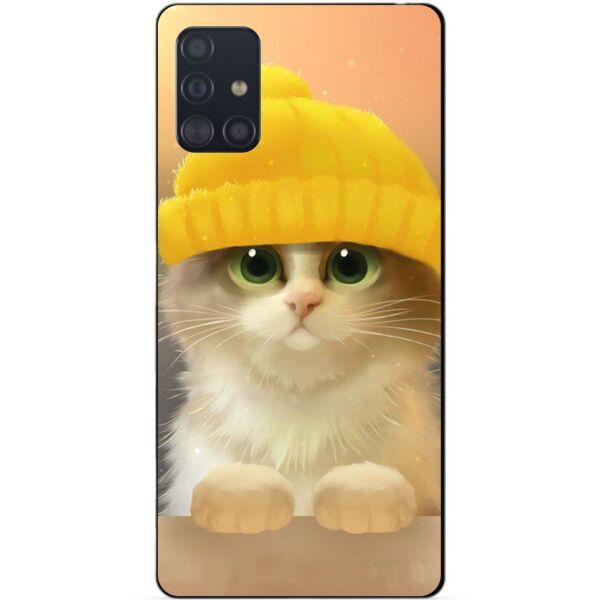 

Силиконовый чехол бампер Candy для Samsung A51 Galaxy A515 с рисунком Котик в шапке