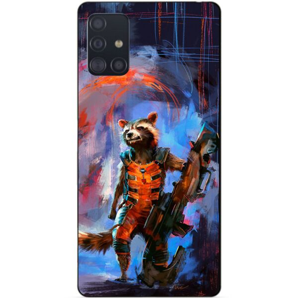 

Силиконовый чехол бампер Candy для Samsung A51 Galaxy A515 с рисунком Реактивный енот