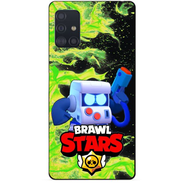 

Силиконовый чехол бампер Candy для Samsung A51 с Героем Brawl Stars 8-Бит