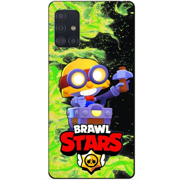 

Силиконовый чехол бампер Candy для Samsung A51 с Героем Brawl Stars Карл