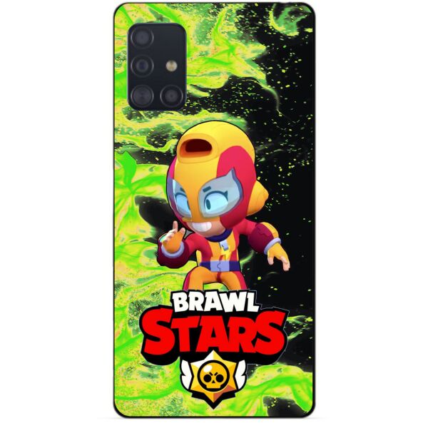 

Силиконовый чехол бампер Candy для Samsung A51 с Героем Brawl Stars Макс