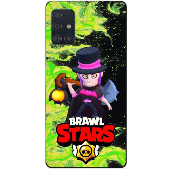 

Силиконовый чехол бампер Candy для Samsung A51 с Героем Brawl Stars Мортис