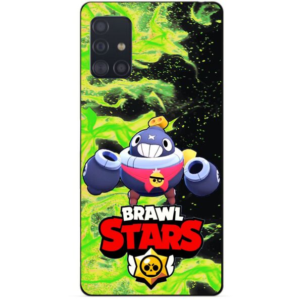 

Силиконовый чехол бампер Candy для Samsung A51 с Героем Brawl Stars Тик